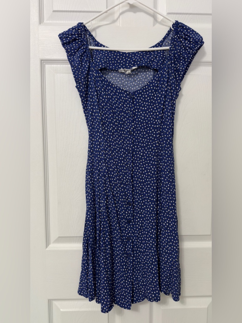 ROLLA'S Blue Dress with White Dot Print